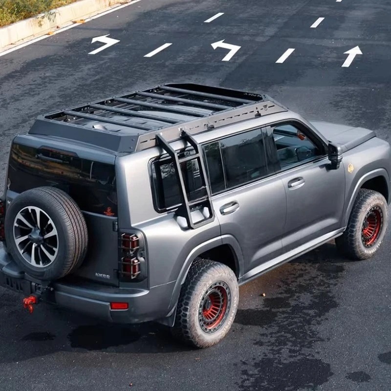 New Design Car Body Parts Steel Side Ladder Detachable Luggage Roof Rack for Haval H9 2025 Accessories